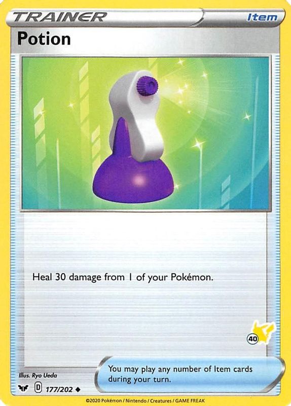 Potion - 177/202 (#40 Pikachu Stamped) - 177/202 - Promo