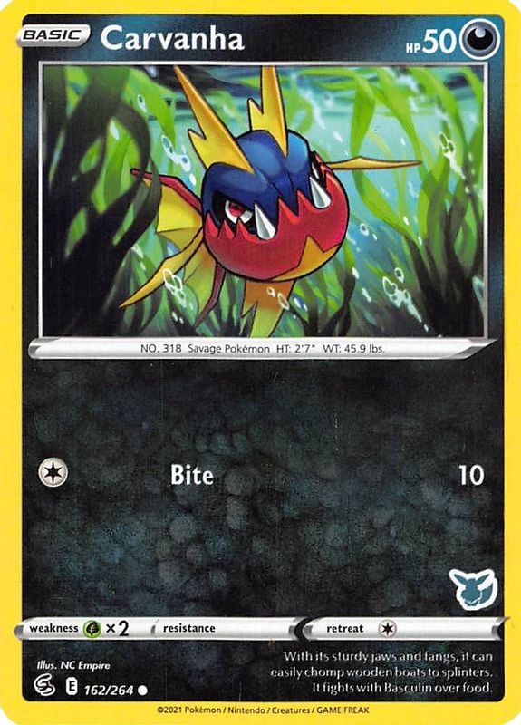 Carvanha - 162/264 (Eevee Stamped) - 162/264 - Promo