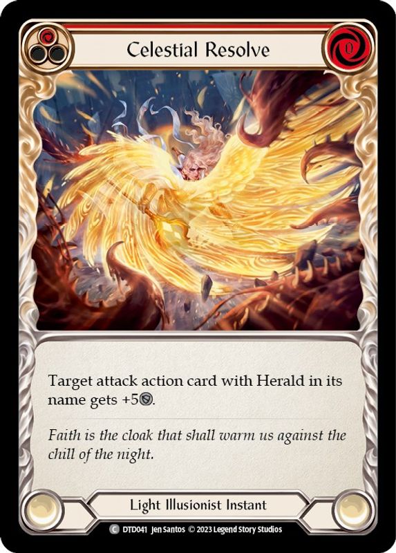 Celestial Resolve (Red) - DTD041 - Common
