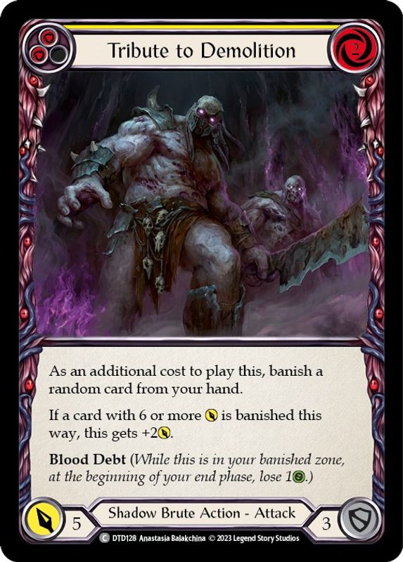 Tribute to Demolition (Yellow) - DTD128 - Rare