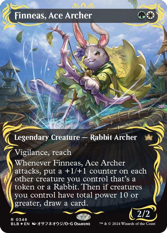 Finneas, Ace Archer (Borderless) (Raised Foil) - 348 - Rare