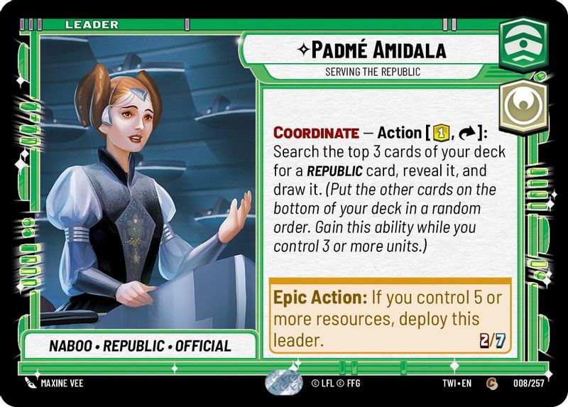 Padmé Amidala - Serving the Republic - 008/257 - Common