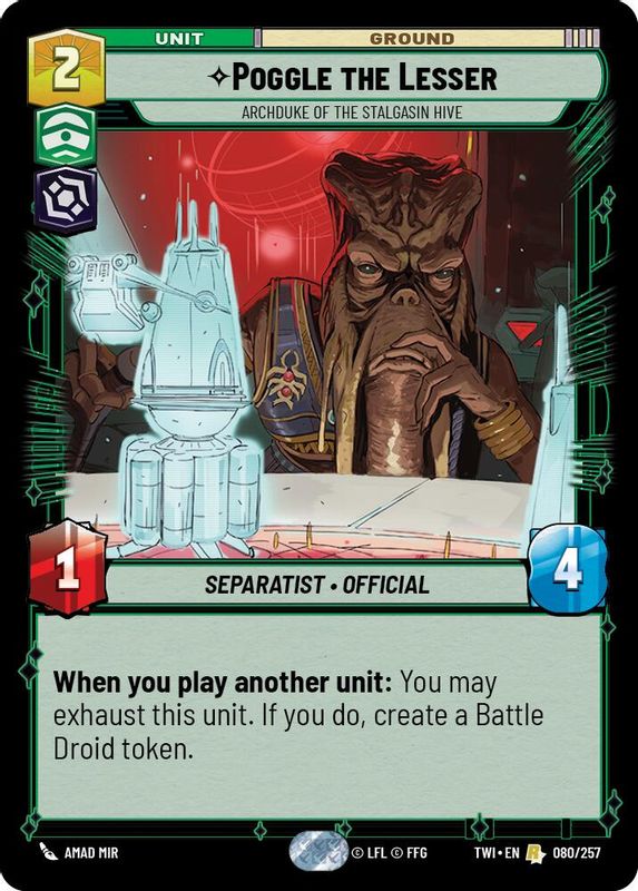 Poggle the Lesser - Archduke of the Stalgasin Hive - 080/257 - Rare