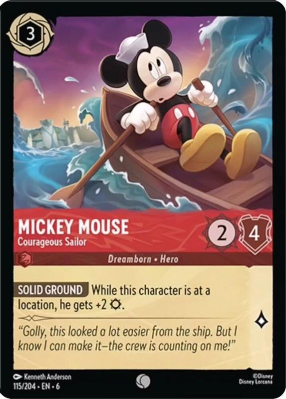 Mickey Mouse - Courageous Sailor - 115/204 - Common