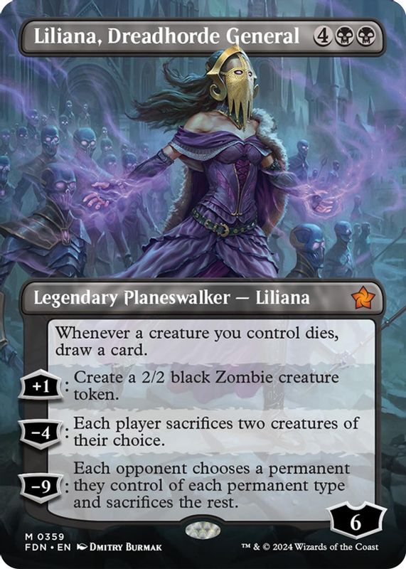 Liliana, Dreadhorde General (Borderless) - 359 - Mythic