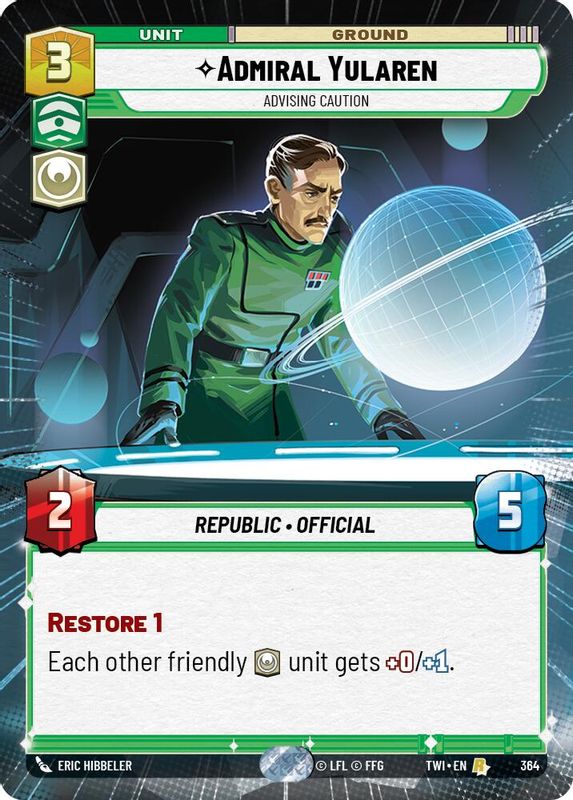 Admiral Yularen - Advising Caution (Hyperspace) - 364 - Rare
