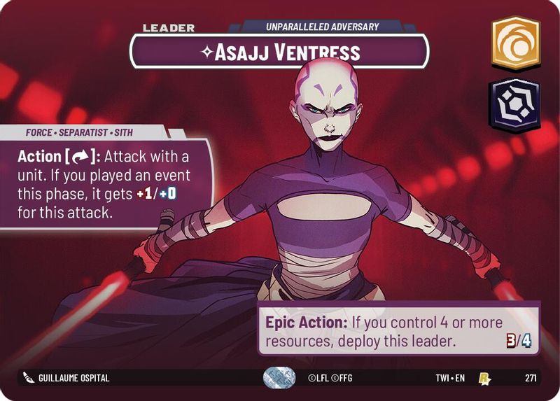 Asajj Ventress - Unparalleled Adversary (Showcase) - 271 - Rare