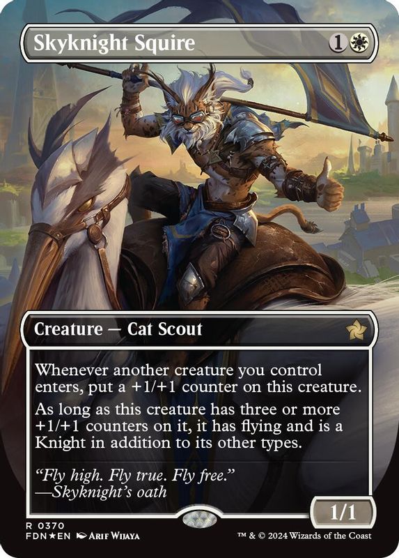 Skyknight Squire (Borderless) (Mana Foil) - 370 - Rare