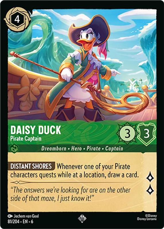 Daisy Duck - Pirate Captain - 81/204 - Super Rare