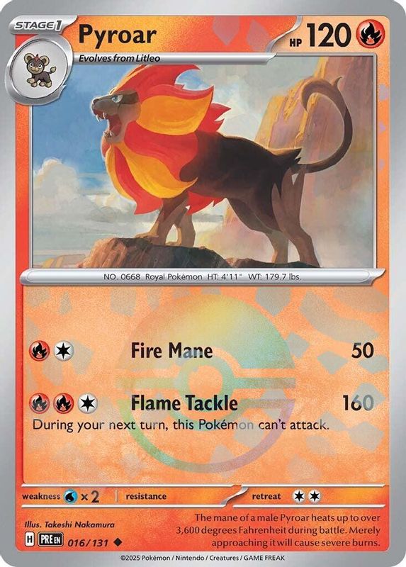 Pyroar (Poke Ball Pattern) - 016/131 - Uncommon