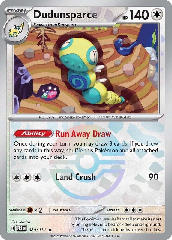 Dudunsparce (Poke Ball Pattern) - 080/131 - Rare