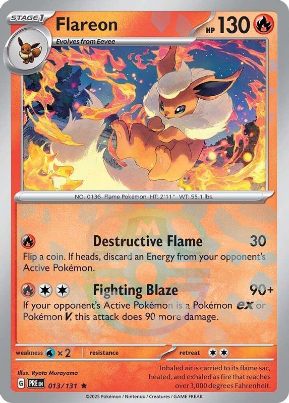 Flareon (Master Ball Pattern) - 013/131 - Rare