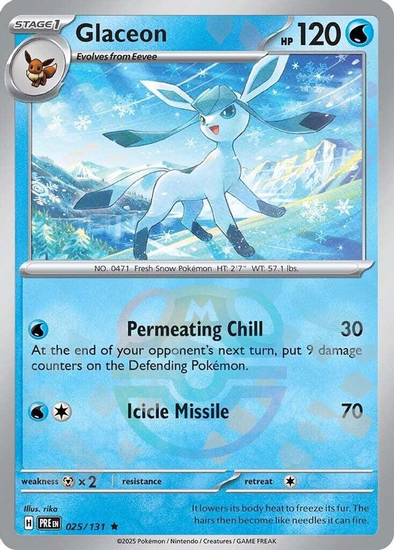 Glaceon (Master Ball Pattern) - 025/131 - Rare