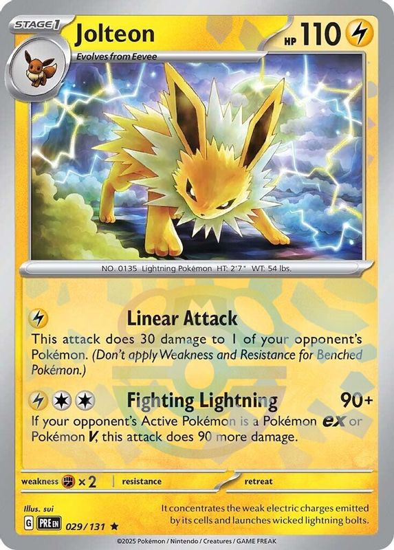 Jolteon (Master Ball Pattern) - 029/131 - Rare