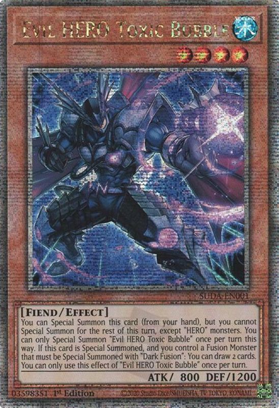 Evil HERO Toxic Bubble (Quarter Century Secret Rare) - SUDA-EN001 - Quarter Century Secret Rare