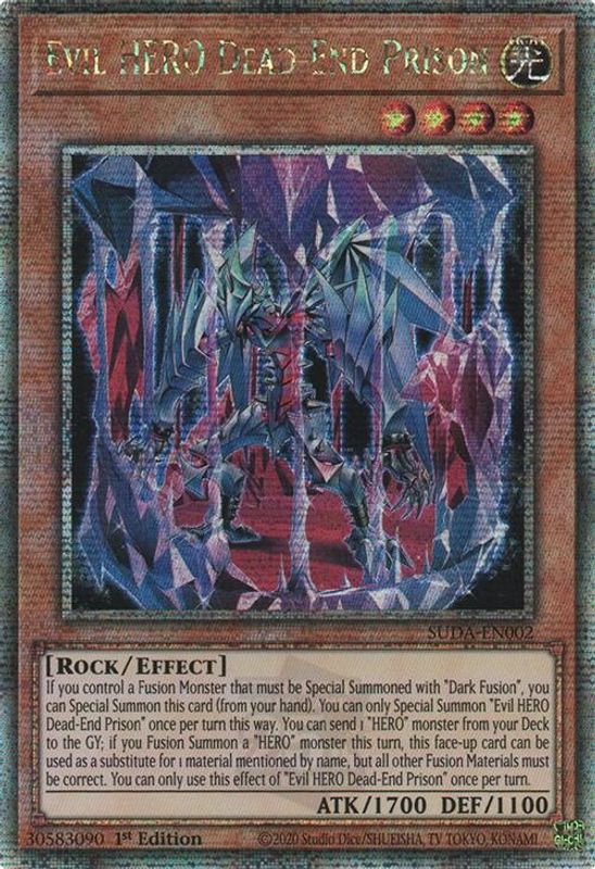 Evil HERO Dead-End Prison (Quarter Century Secret Rare) - SUDA-EN002 - Quarter Century Secret Rare
