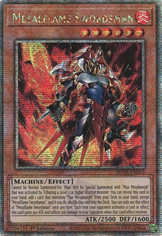 Metalflame Swordsman (Quarter Century Secret Rare) - SUDA-EN014 - Quarter Century Secret Rare