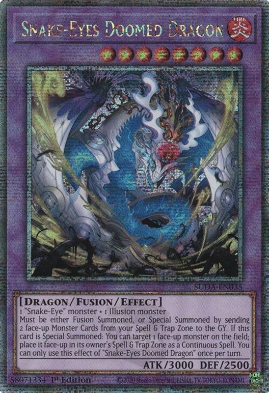 Snake-Eyes Doomed Dragon (Quarter Century Secret Rare) - SUDA-EN035 - Quarter Century Secret Rare