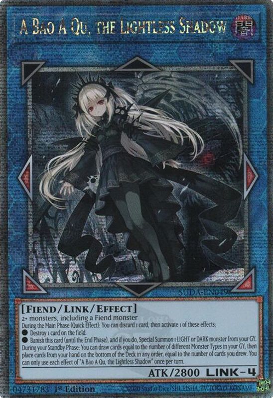 A Bao A Qu, the Lightless Shadow (Quarter Century Secret Rare) - SUDA-EN049 - Quarter Century Secret Rare