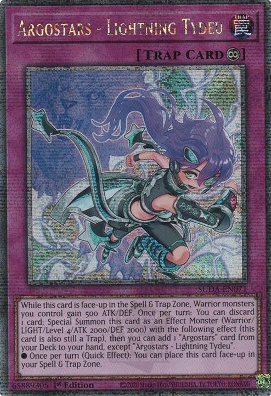 Argostars - Lightning Tydeu (Quarter Century Secret Rare) - SUDA-EN071 - Quarter Century Secret Rare