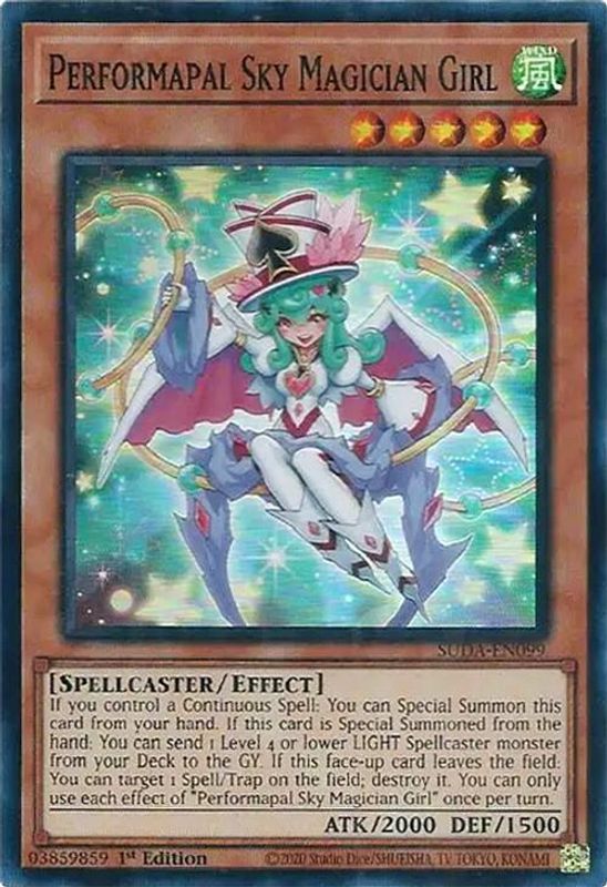 Performapal Sky Magician Girl - SUDA-EN099 - Super Rare