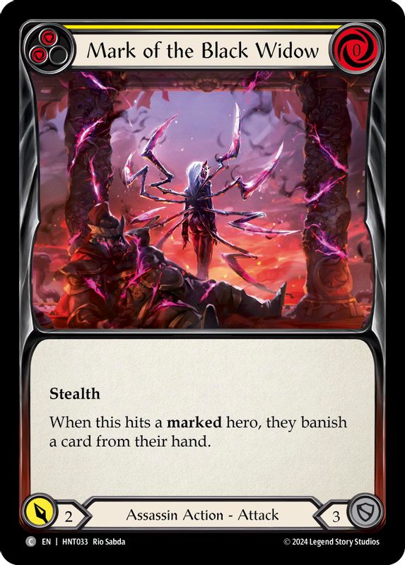 Mark of the Black Widow (Yellow) - HNT033 - Common