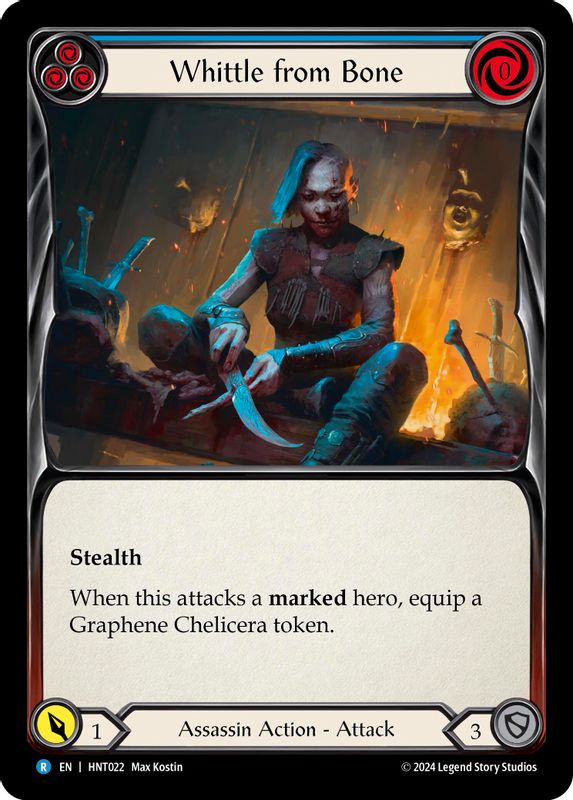 Whittle from Bone (Blue) - HNT022 - Rare