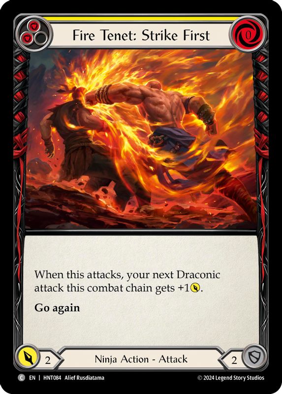 Fire Tenet: Strike First (Yellow) - HNT084 - Common