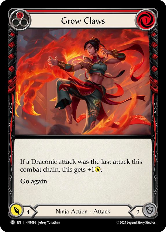 Grow Claws (Red) - HNT086 - Common