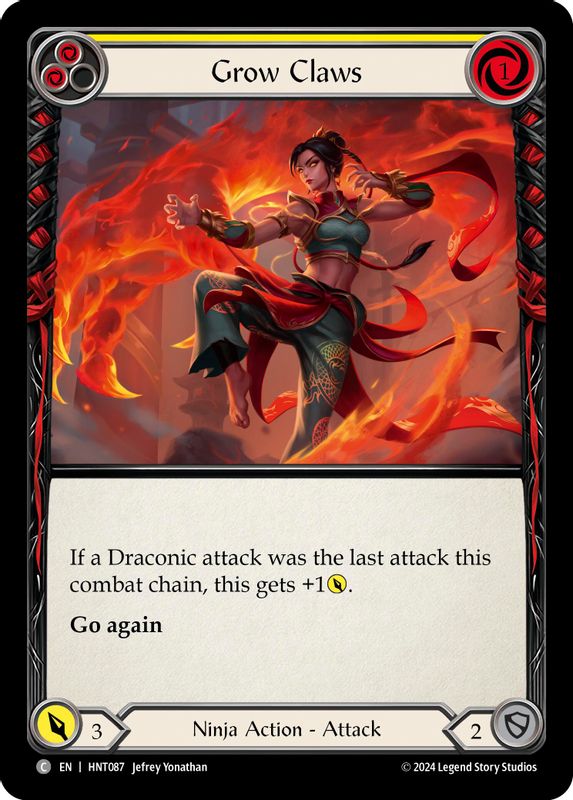 Grow Claws (Yellow) - HNT087 - Common