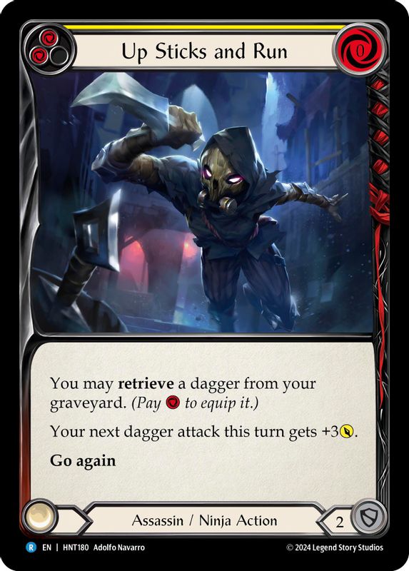 Up Sticks and Run (Yellow) - HNT180 - Rare