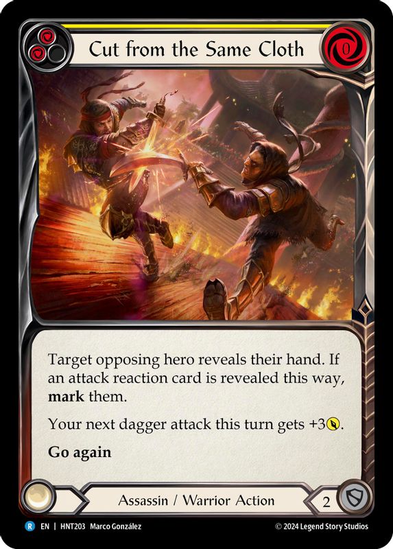 Cut from the Same Cloth (Yellow) - HNT203 - Rare