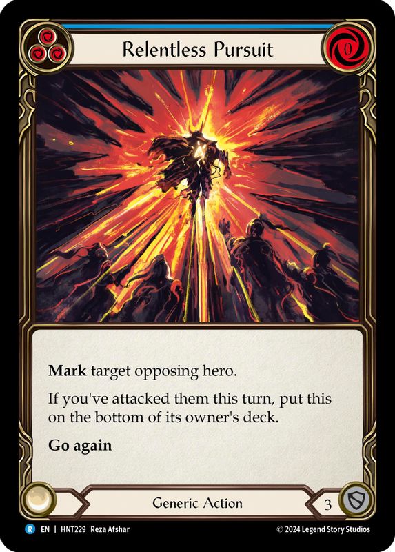 Relentless Pursuit (Blue) - HNT229 - Rare