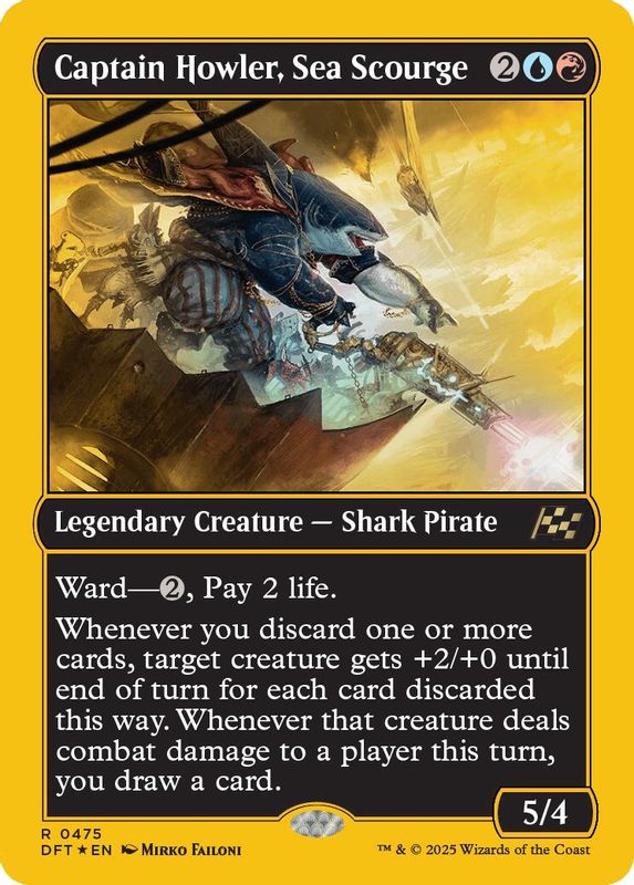 Captain Howler, Sea Scourge (First-Place Foil) - 475 - Rare