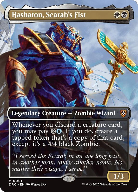 Hashaton, Scarab's Fist (Borderless) - 1 - Mythic