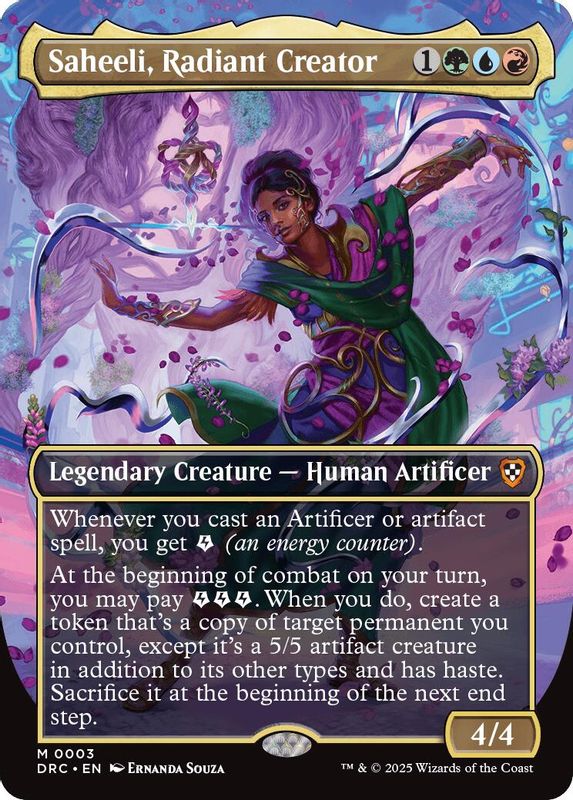 Saheeli, Radiant Creator (Borderless) - 3 - Rare