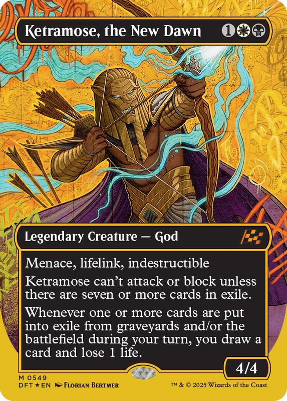 Ketramose, the New Dawn (Borderless) (First-Place Foil) - 549 - Mythic