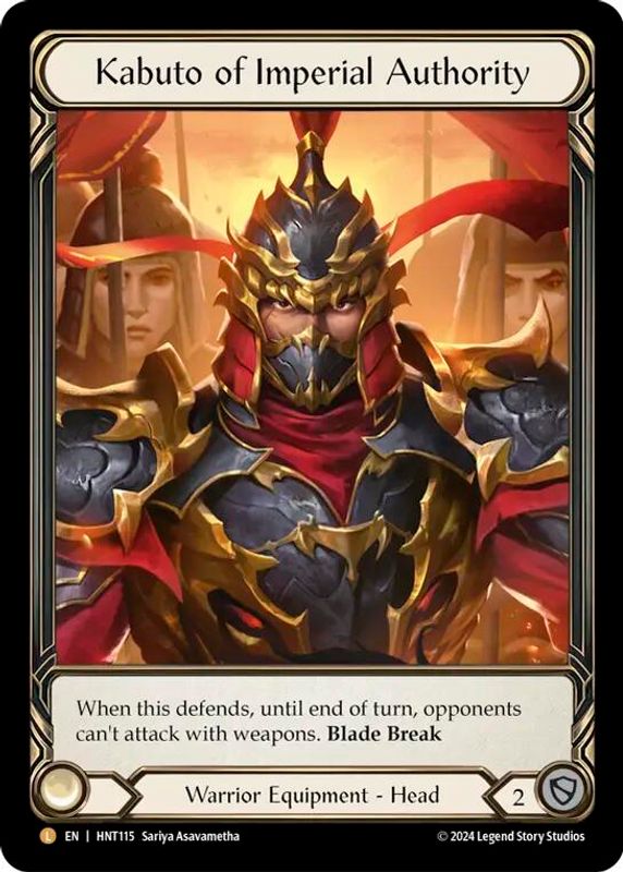 Kabuto of Imperial Authority (Extended Art) - HNT115 - Legendary
