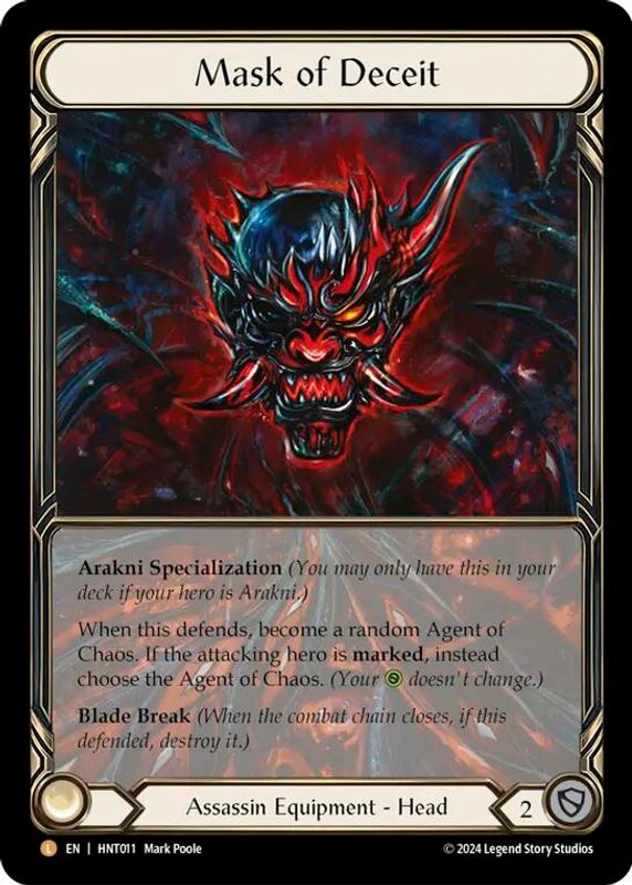 Mask of Deceit (Extended Art) - HNT011 - Legendary