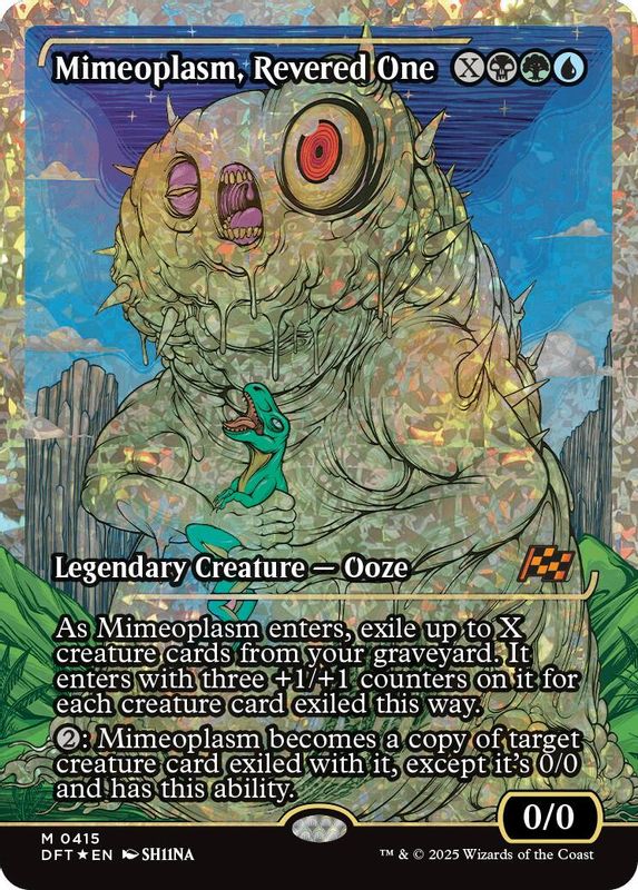 Mimeoplasm, Revered One (Showcase) (Fracture Foil) - 415 - Mythic