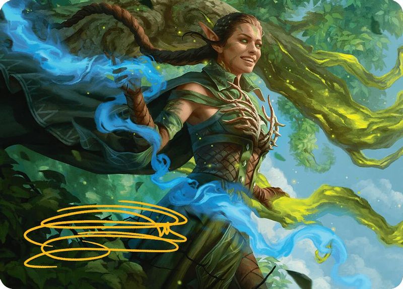 Nissa, Worldsoul Speaker Art Card (Gold-Stamped Signature) - 31 - Special