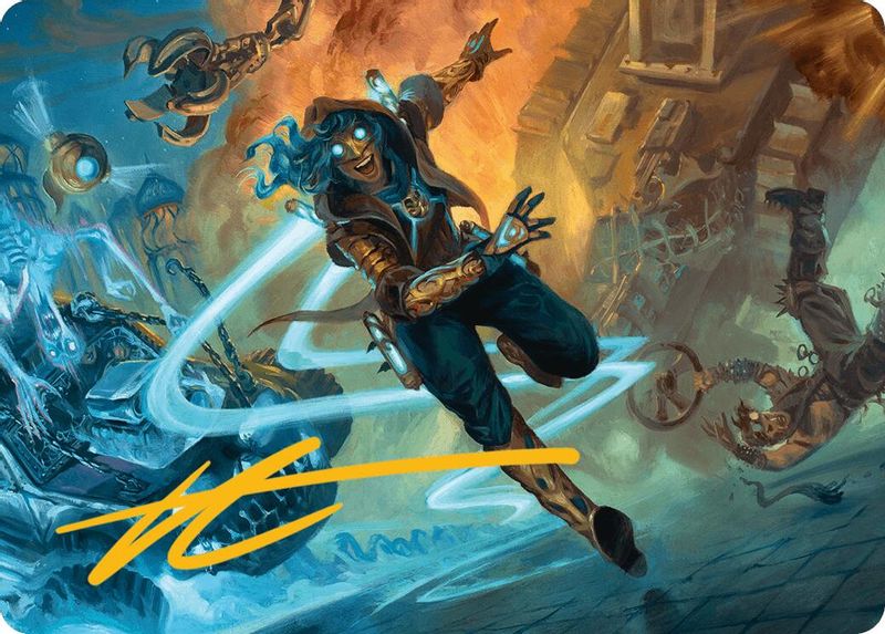 Sita Varma, Masked Racer Art Card (Gold-Stamped Signature) - 26 - Special