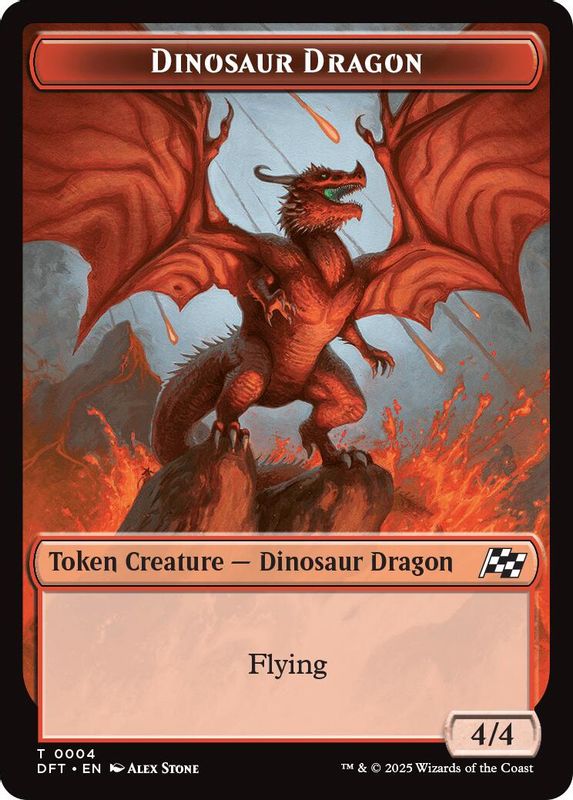 Dinosaur Dragon // Treasure Double-Sided Token - 4 // 11 - Token