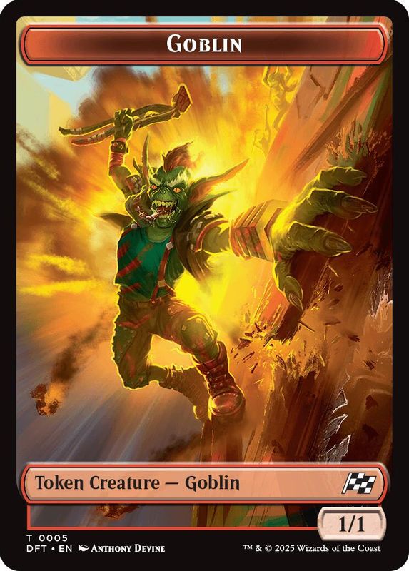 Goblin // Thopter (0010) Double-Sided Token - 5 // 10 - Token