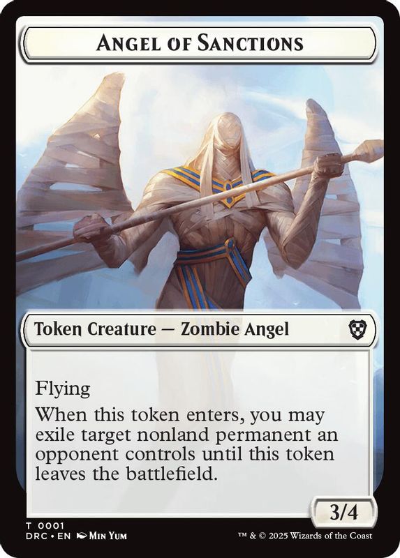 Angel of Sanctions // Zombie (0003) Double-Sided Token - 1 // 3 - Token