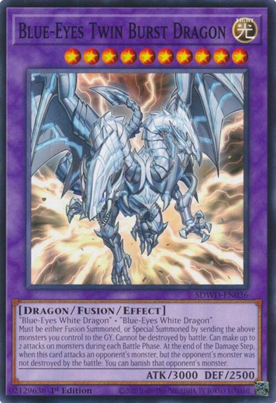 Blue-Eyes Twin Burst Dragon - SDWD-EN036 - Common / Short Print