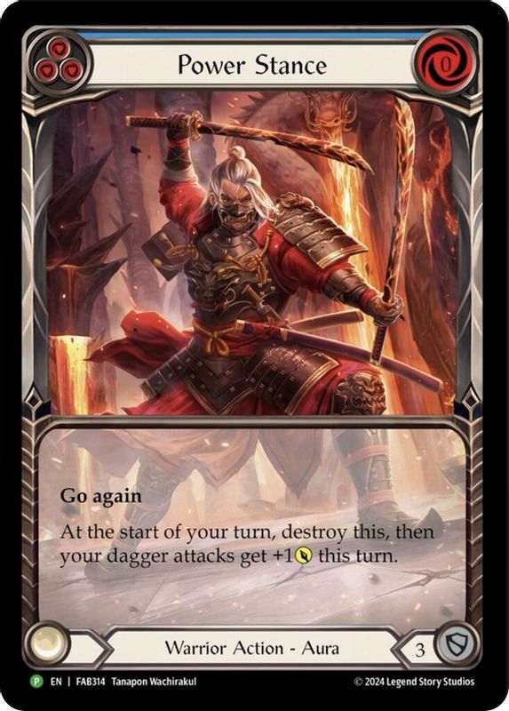 Power Stance (Blue) (Extended Art) - FAB314 - FAB314 - Rare