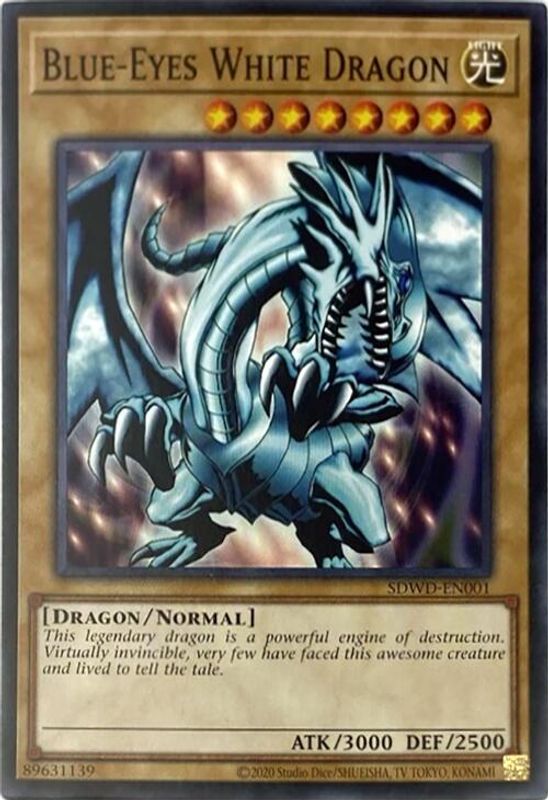 Blue-Eyes White Dragon (SDWD-EN001) (Unlimited Misprint) - SDWD-EN001 - Common / Short Print