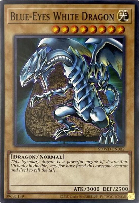 Blue-Eyes White Dragon (SDWD-EN002) (Unlimited Misprint) - SDWD-EN002 - Common / Short Print