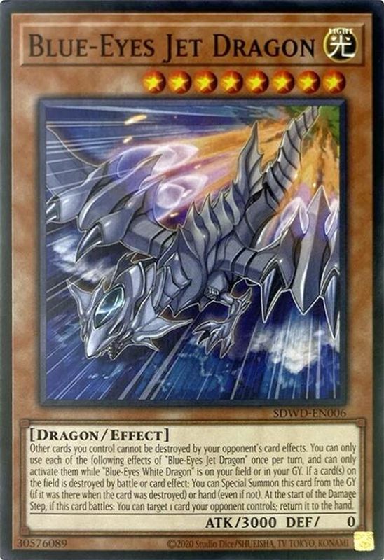 Blue-Eyes Jet Dragon (Unlimited Misprint) - SDWD-EN006 - Common / Short Print